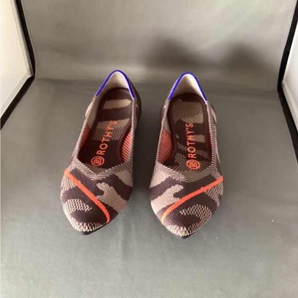 Rothy’s The Point camo ballet flat shoes